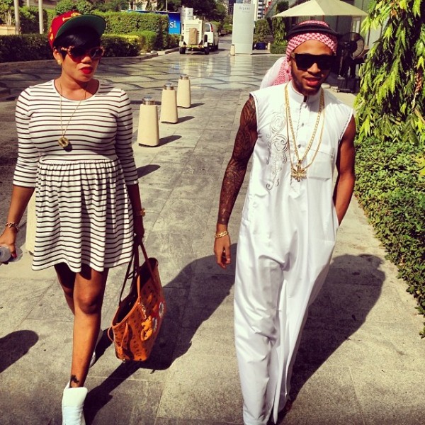 Toyin Lawani and TrigaKess (1)