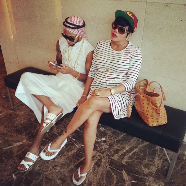 Toyin Lawani and TrigaKess (2)