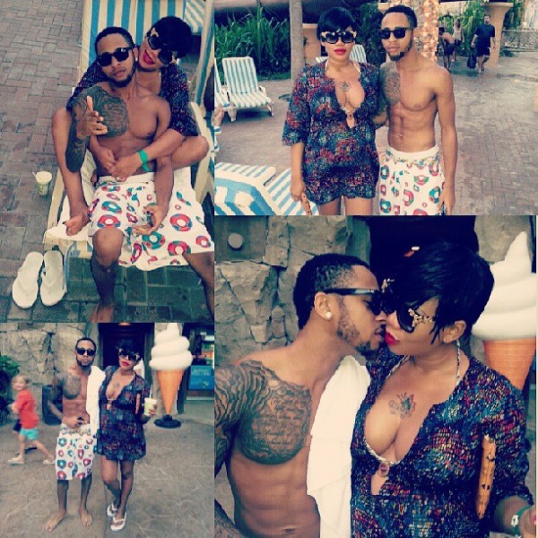Toyin Lawani and fiance TrigaKess