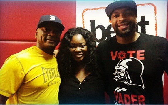 US stand-up comics Tony Roberts and Deray Davis at the Beat FM with Toolz. Photo: Instagram