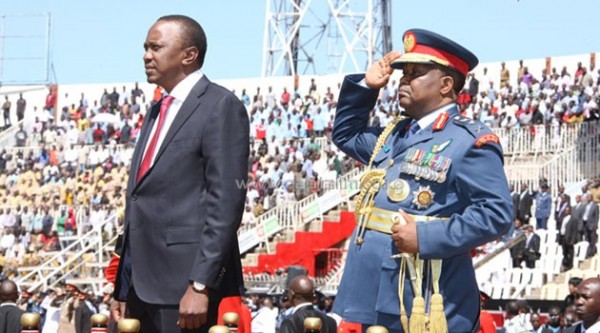 Uhuru Kenyatta at the Mashujaa Day celebration. Photo: Capital Fm