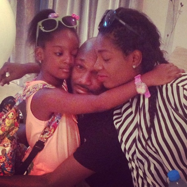 2face Idibia with wife Annie and daughter Isabella