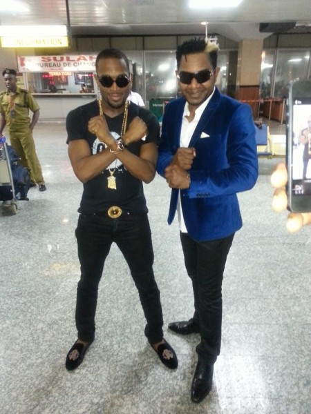 Awilo Longomba and D'Banj Lagos Airport.