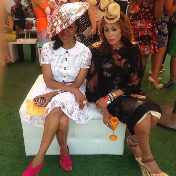 Fashion : Editor-In-Chief of Genevieve Magazine Betty Irabor and stylish Lagos business woman and socialite Nkiru AnumuduNkiru Anumudu. Photo: Instagram A Style and Fashion Day out at the President's Cup - Betty Irabor and Nkiru Anumudu