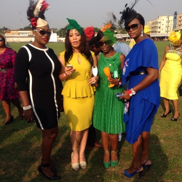 Monalisa Chinda (in yellow), Azuka Ogujuiba (in green) A Style and Fashion Day out at the President's Cup - Monalisa Chinda (in yellow), Azuka Ogujuiba (in green)