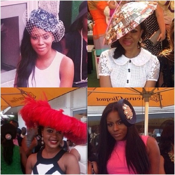 (clockwise from top left) Dolapo Oni, Betty Irabor, Liz Yemoja, Omowunmi Akinifesi A Style and Fashion Day out at the President's Cup - (clockwise from top left) Dolapo Oni, Betty Irabor, Liz Yemoja, Omowunmi Akinifesi