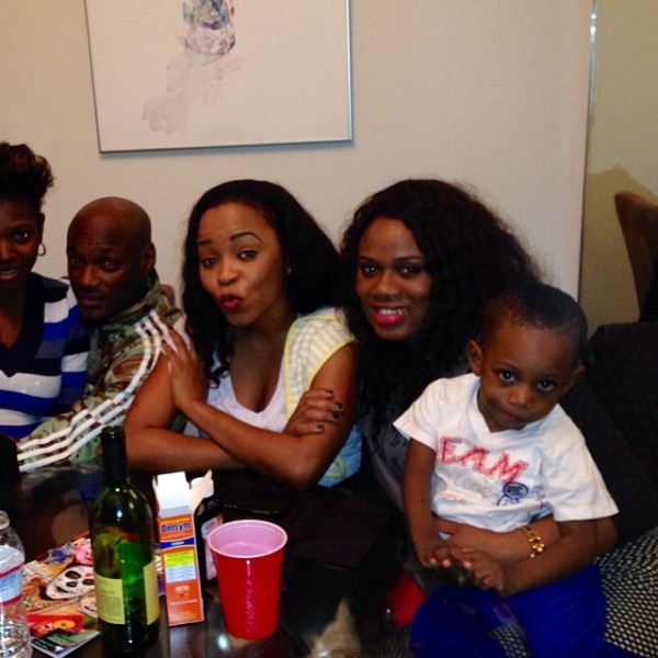 Annie and 2face Idibia with close friend Maryann Bassey and others. Photo: Instagram