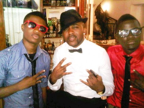 Banky W with Wizkid and Skales in 2010