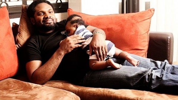 Cobhams Asuquo and son Cobhams Asuquo and son