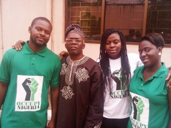 Femi Falana and his three children