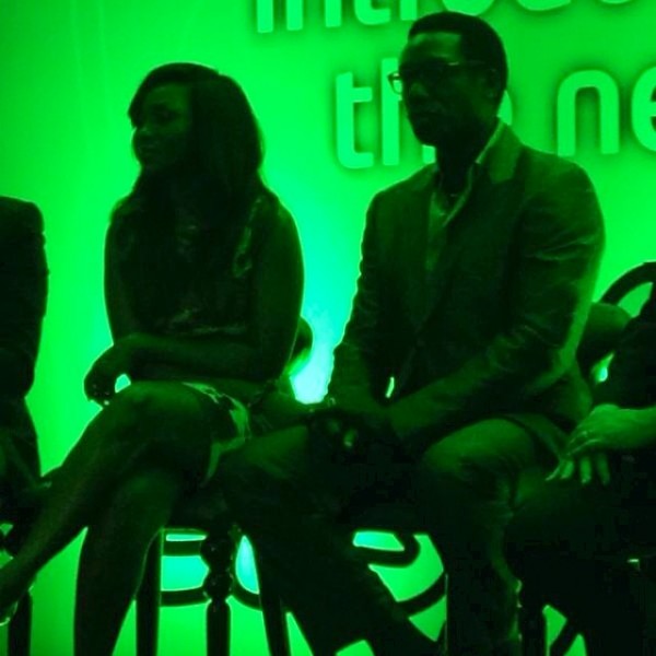 Genevieve Nnaji at a recent Etisalat event with Hakeem Kae Kazeem