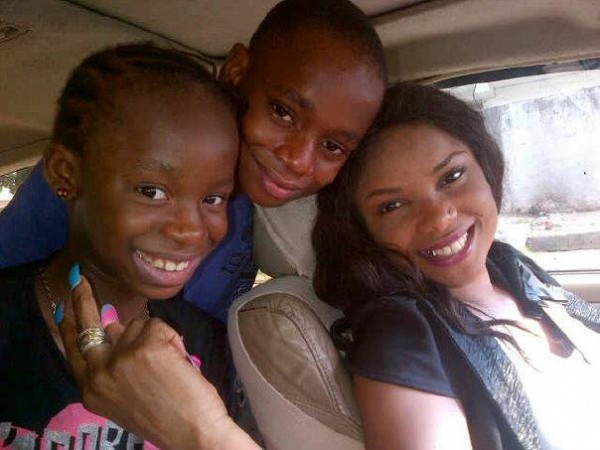 Iyabo Ojo and her two children
