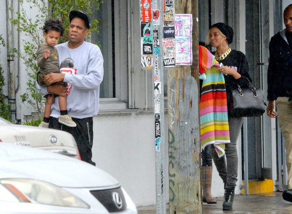 Jay Z, Beyonce and Blue Ivy. Photo: Filed