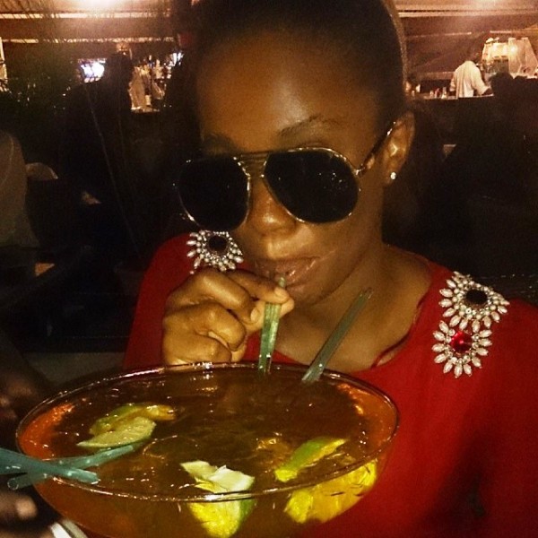 Tonto Dike and her 'maid'