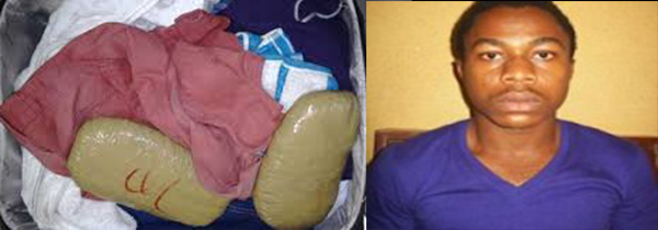 Udiomeh Kufre Ita is reported to have attempted to smuggle parcels of cannabis. Photo: Gistmania Udiomeh Kufre Ita. Photo- Gistmania