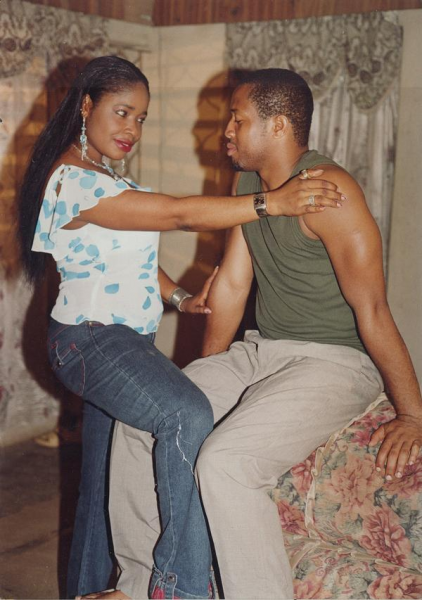 Afrocandy and Mike Ezuronye on the set of a movie back in 2004. Photo: Facebook