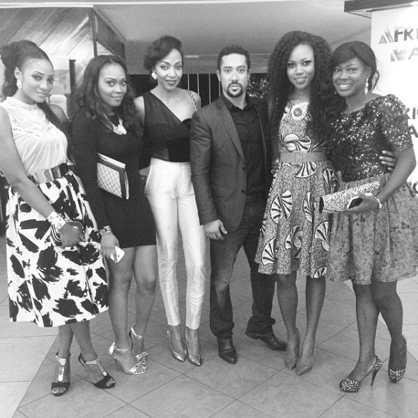 Yvonne Nelson, Majid Michel, Susan Peters and guests