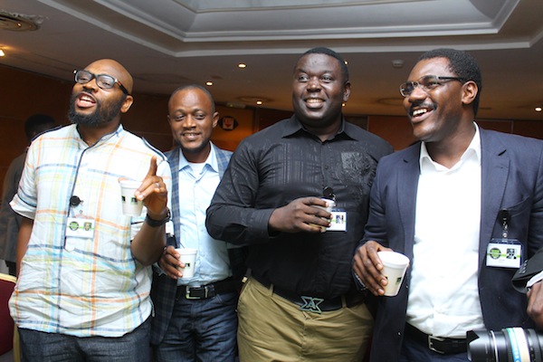 Yaw, Kwame with guests