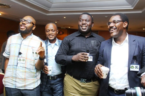 NECLive 2014 - We wonder what Yaw said that got Olumide Iyanda, Kwame and Toni Kan laughing