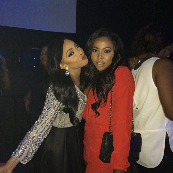 Nigerian celebs party in Dubai ahead of Tiwa Savage's wedding - Toke Makinwa