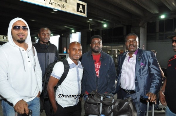 Ramsey Nouah, Kunle Afolayan, and Kanayo O. Kanayo arriving SA Photo: Dreamflite PR