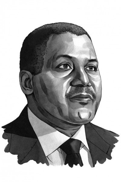 Aliko Dangote. Illustration by Michael Hoeweler for TIME
