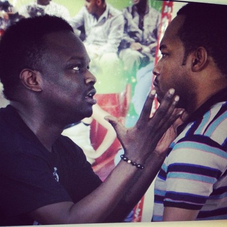 Dr Sid and Nonso Diobi in action Photo: