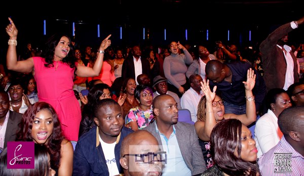 The response of the crowd during KCee's performance.