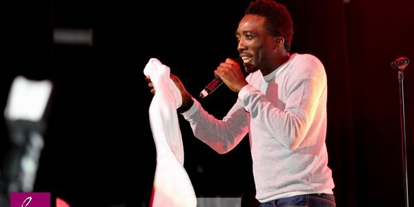 Comic relief: Comedian Bovi on stage. Photo: SYNC