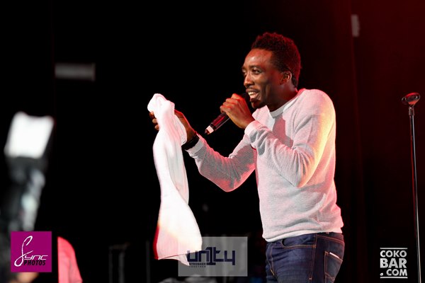 Comic relief: Comedian Bovi on stage. Photo: SYNC