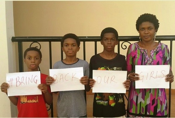 #BringBacKOurGirls - Omoni Oboli and her children