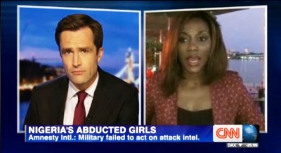 CNN screenshot of Max Foster discussing with Genevieve Nnaji