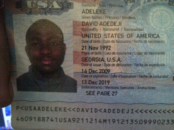 Davido once photo deatils of his International Passport on social network Twitter