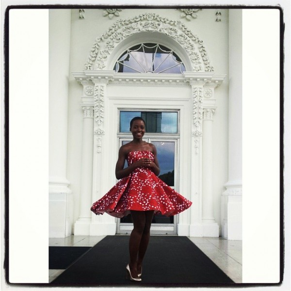 Excited much! Lupita Nyong'O posted this photo on Instagram with the caption 'White House Tour'.