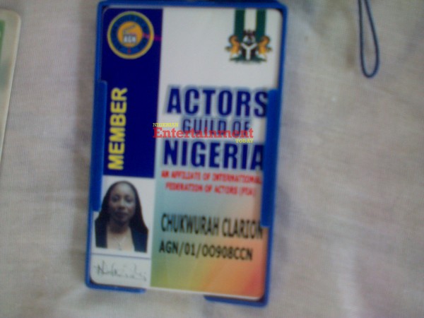 Clarion Chukwura's AGN ID card Photo: Olamide Jasanya/NET