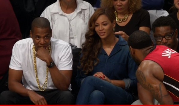 Jay Z, Beyoncé attend basketball game after elevator video leaks