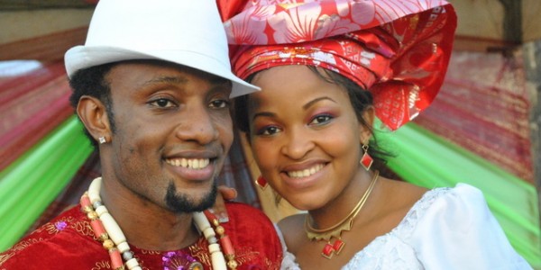 KCEE and estranged wife Ijeoma at their traditional wedding in Anambra State, 2010