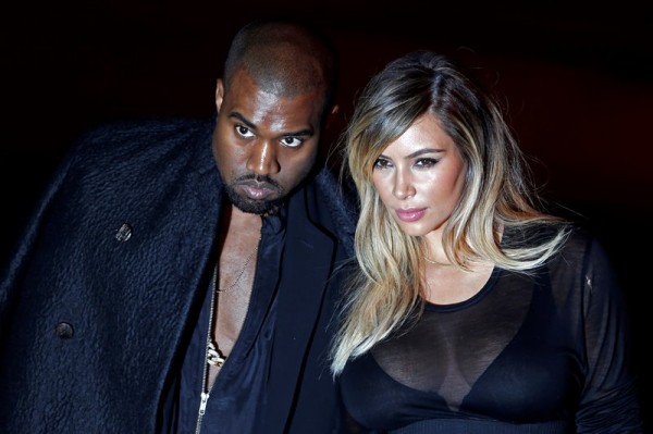 Kanye West and wife Kim Kardashian