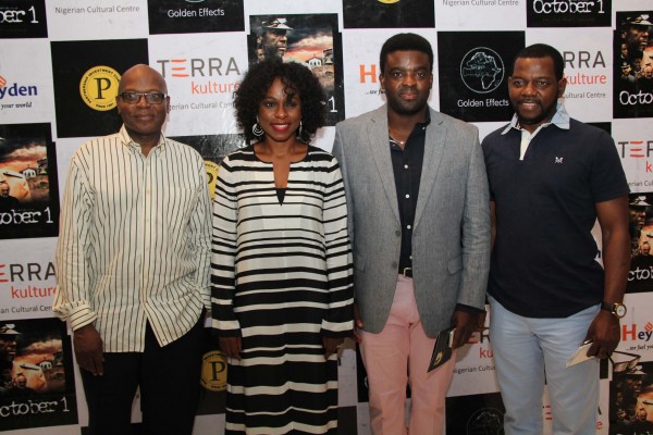 L-R Kehinde Aina, Bolanle Austen Peters, Kunle Afoloyan & Justin Aina