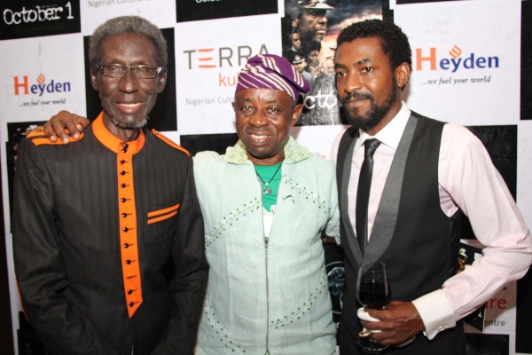 L-R Sadiq Daba, Tunde Kelani & Demola Adedoyin