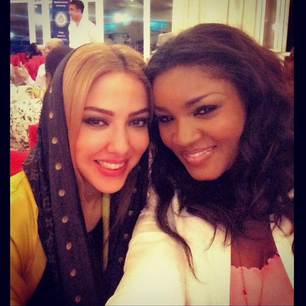 Leyla Otadi and Omotola Jalade-Ekeinde