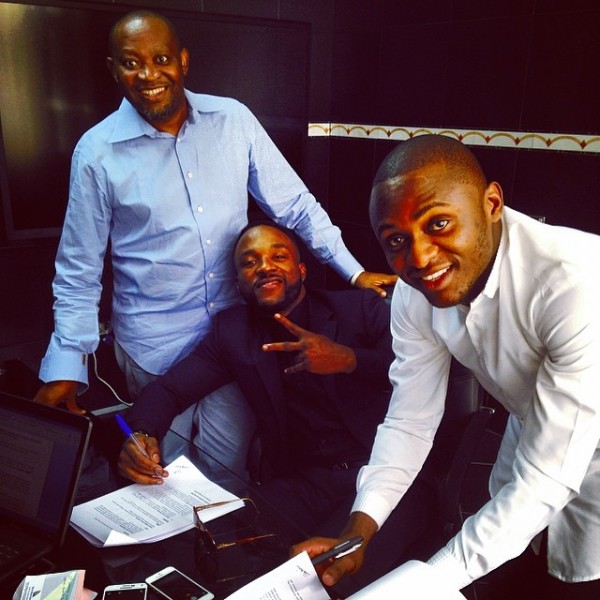 MTN ambassadors sign contracts - Iyanya, Ubi Franklin, Paul Okoye