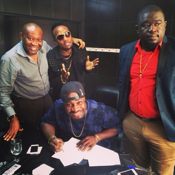 MTN ambassadors sign contracts - KCEE, Harrysong, Sosoberekon, Paul Okoye