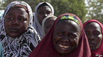 Relatives of kidnapped schoolgirls in Chibok. Photo - Reuters
