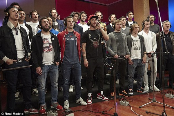 Bale during the recording Photo: Daily Mail