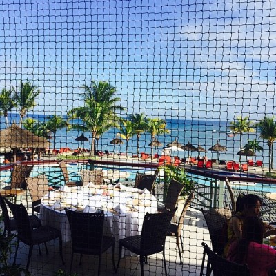 A beautiful view of a beach in Mauritiaus