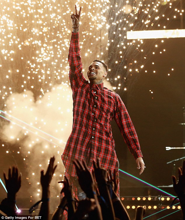 Chris Brown performing