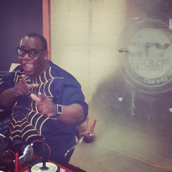 Dan Foster in his natural element: The top earning OAP is already settling down at City FM. Photo: Oscar