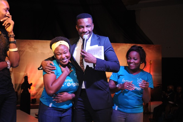 Ebuka and the MUA of Team Loud Tribe