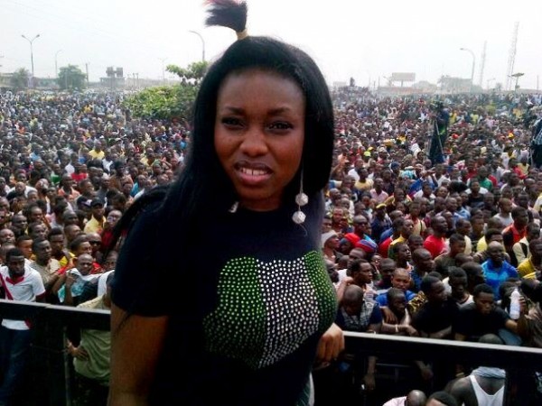 Kefee at the Occupy Nigeria protest, January 2012. Photo: Facebook